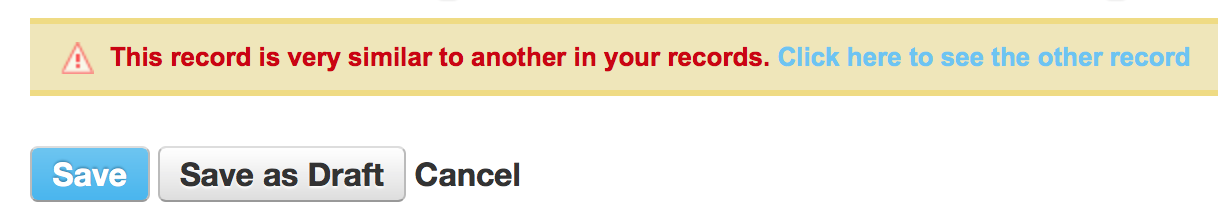 double entry warning